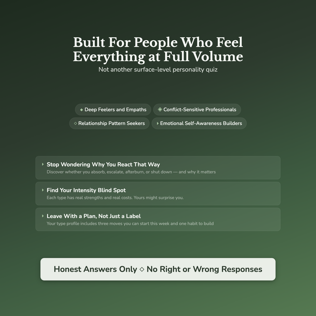 Emotional Intensity Profile — who this workbook is for