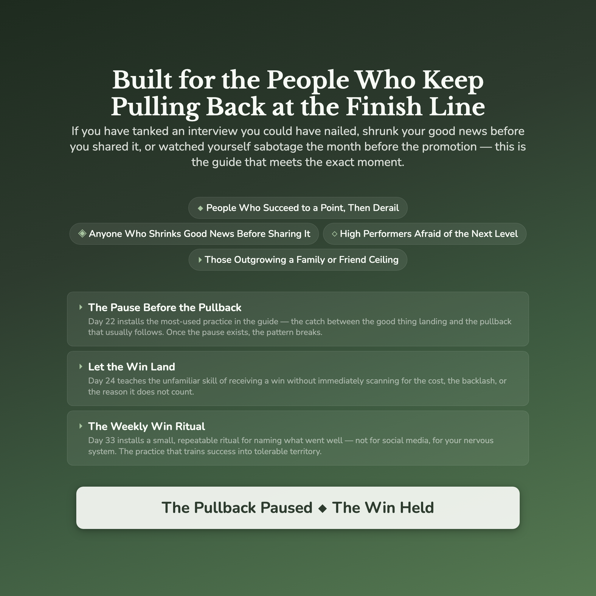 Fear of Success Workbook & 40-Day Guide — who this workbook is for
