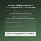 Over-Planning Profile — who this workbook is for