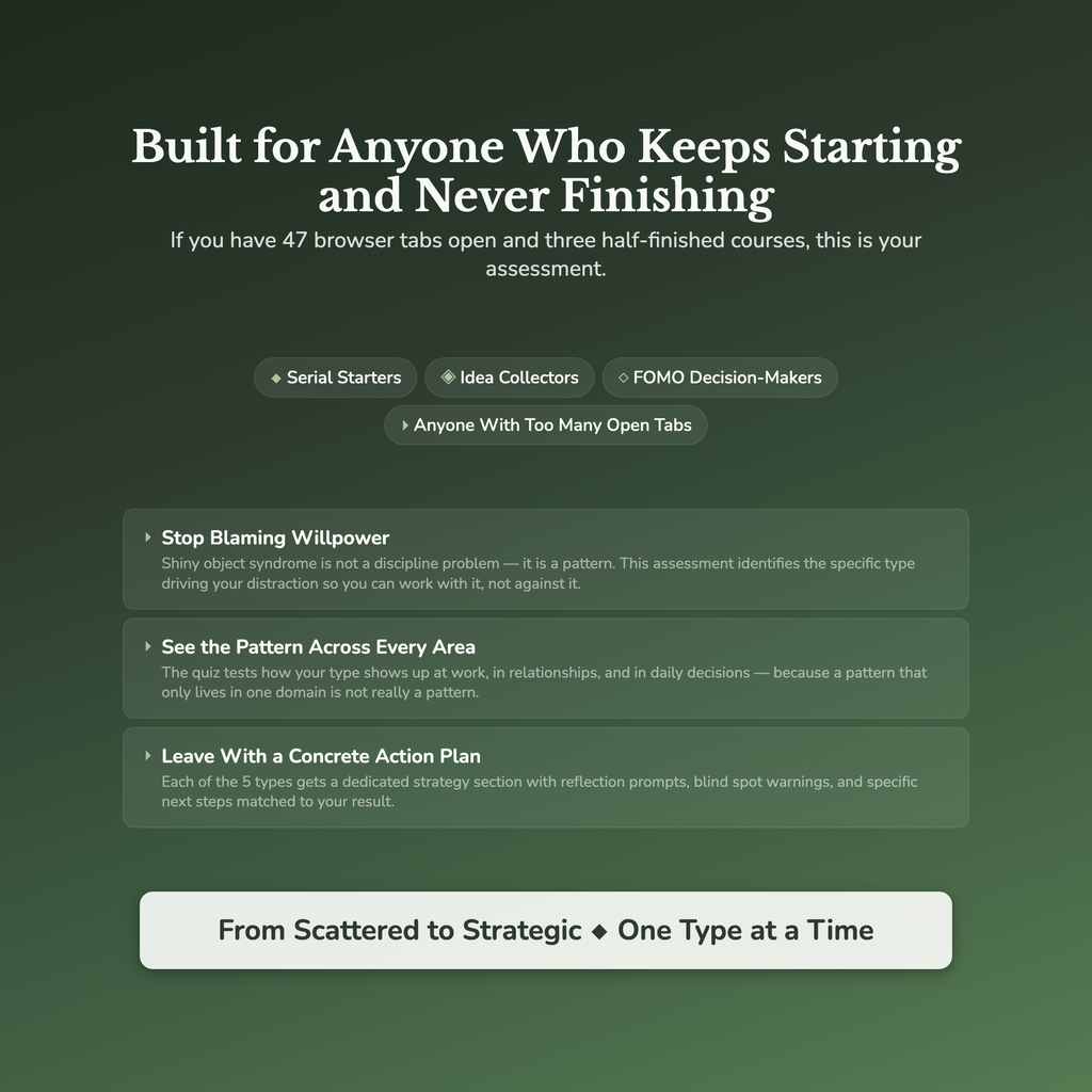 Distraction Profile — who this workbook is for