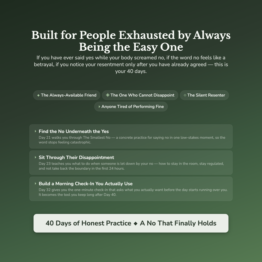 People Pleasing Workbook & 40-Day Guide — who this workbook is for
