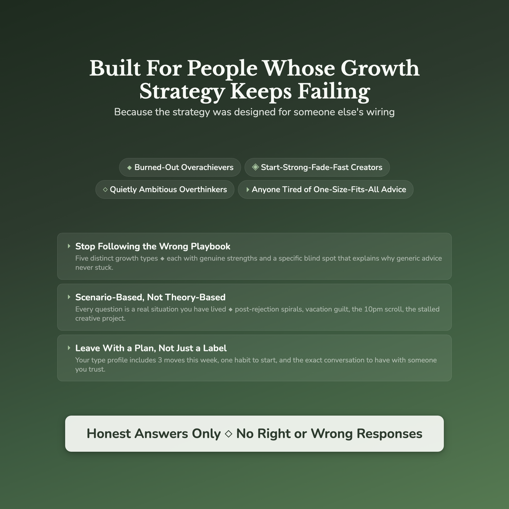 Personal Growth Profile — who this workbook is for