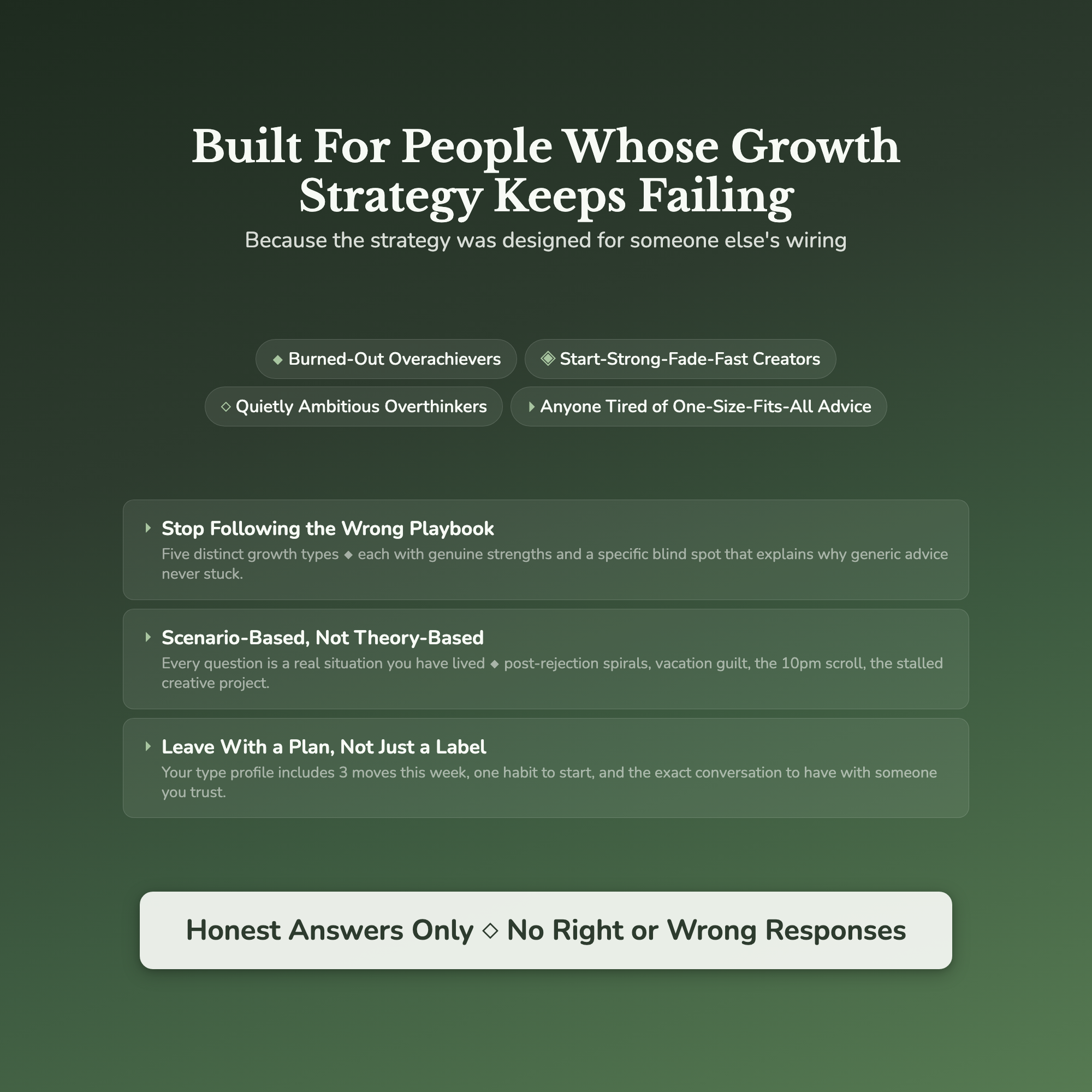 Personal Growth Profile — who this workbook is for