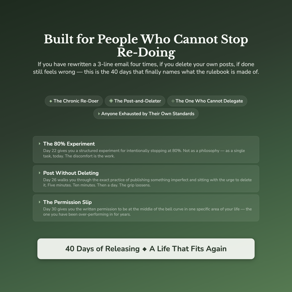 Perfectionism Workbook & 40-Day Guide — who this workbook is for