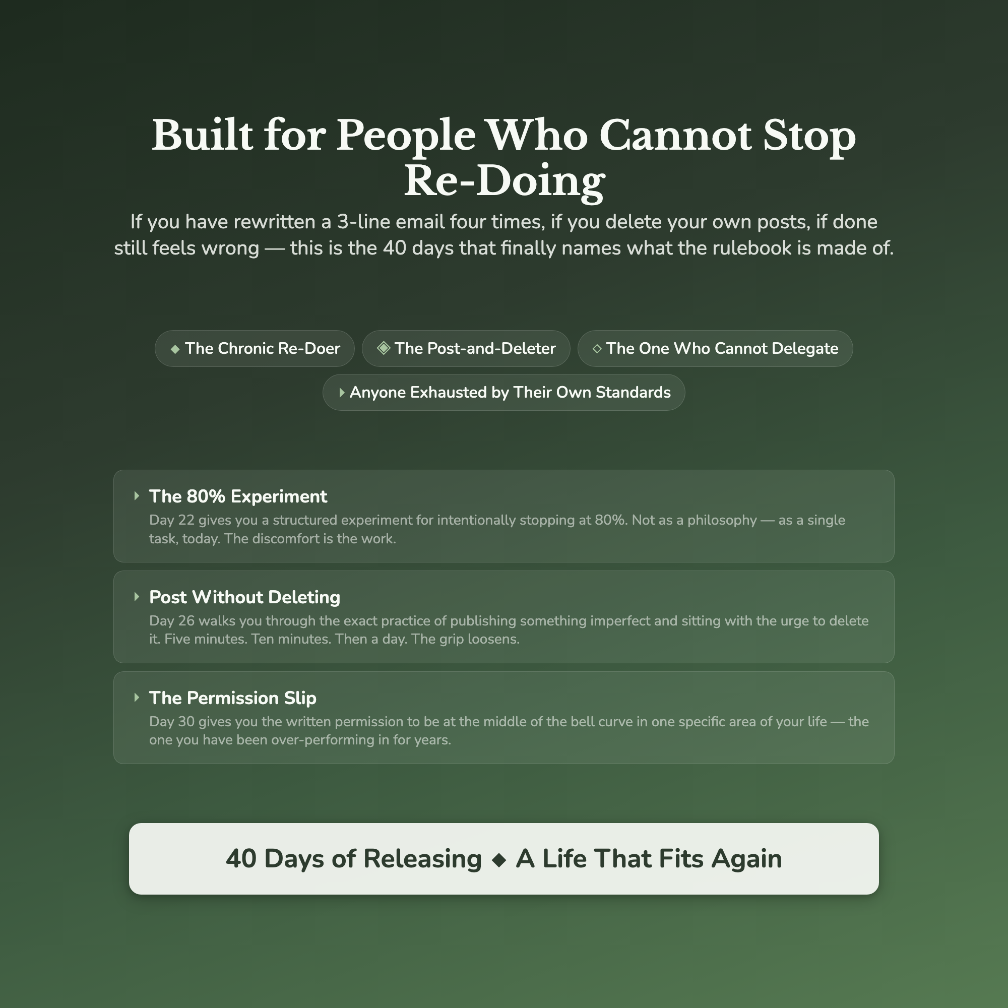 Perfectionism Workbook & 40-Day Guide — who this workbook is for