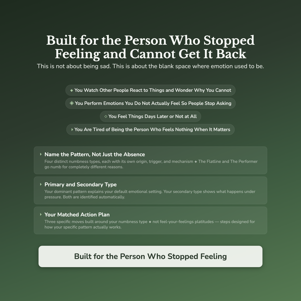 Emotional Numbness Profile — who this workbook is for