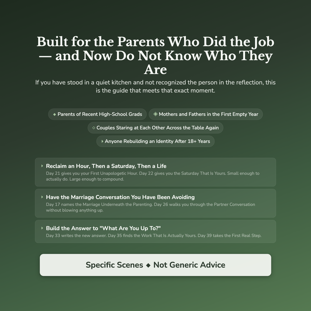 Empty Nest Workbook & 40-Day Guide — who this workbook is for