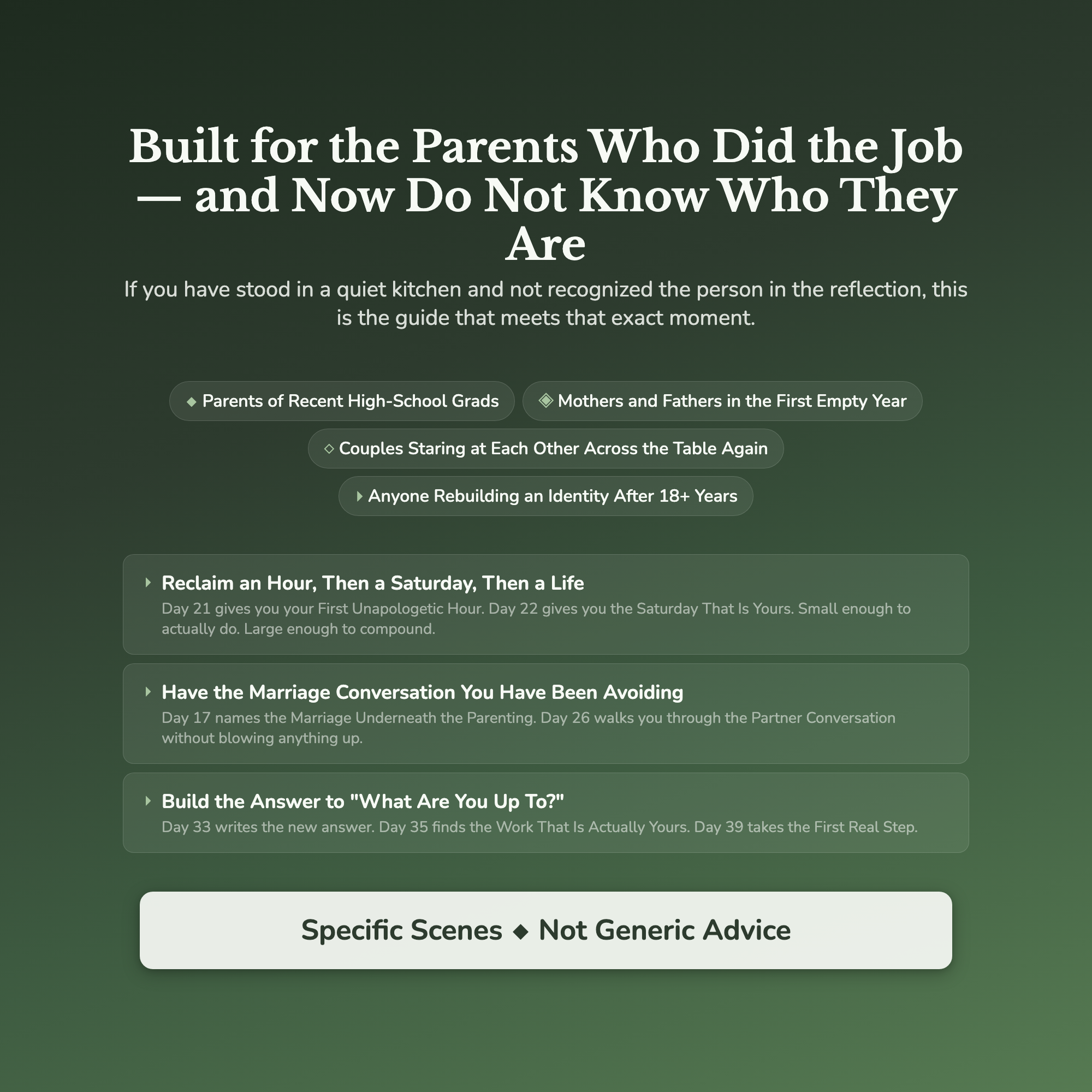 Empty Nest Workbook & 40-Day Guide — who this workbook is for