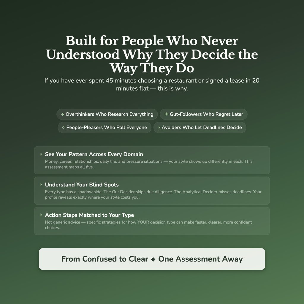 Decision-Making Profile — who this workbook is for