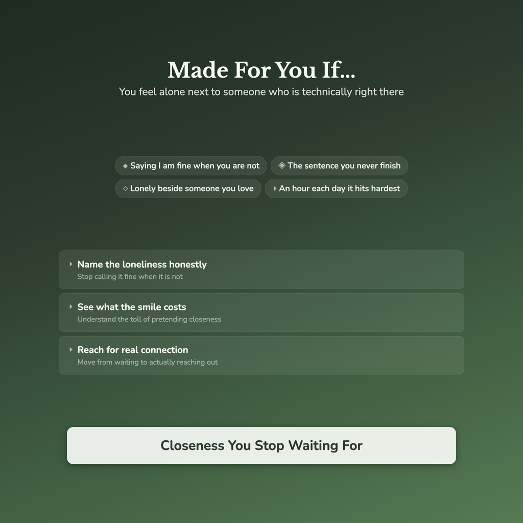 Loneliness Workbook & 40-Day Journal – Lonely Beside Them – Interactive Digital Guide