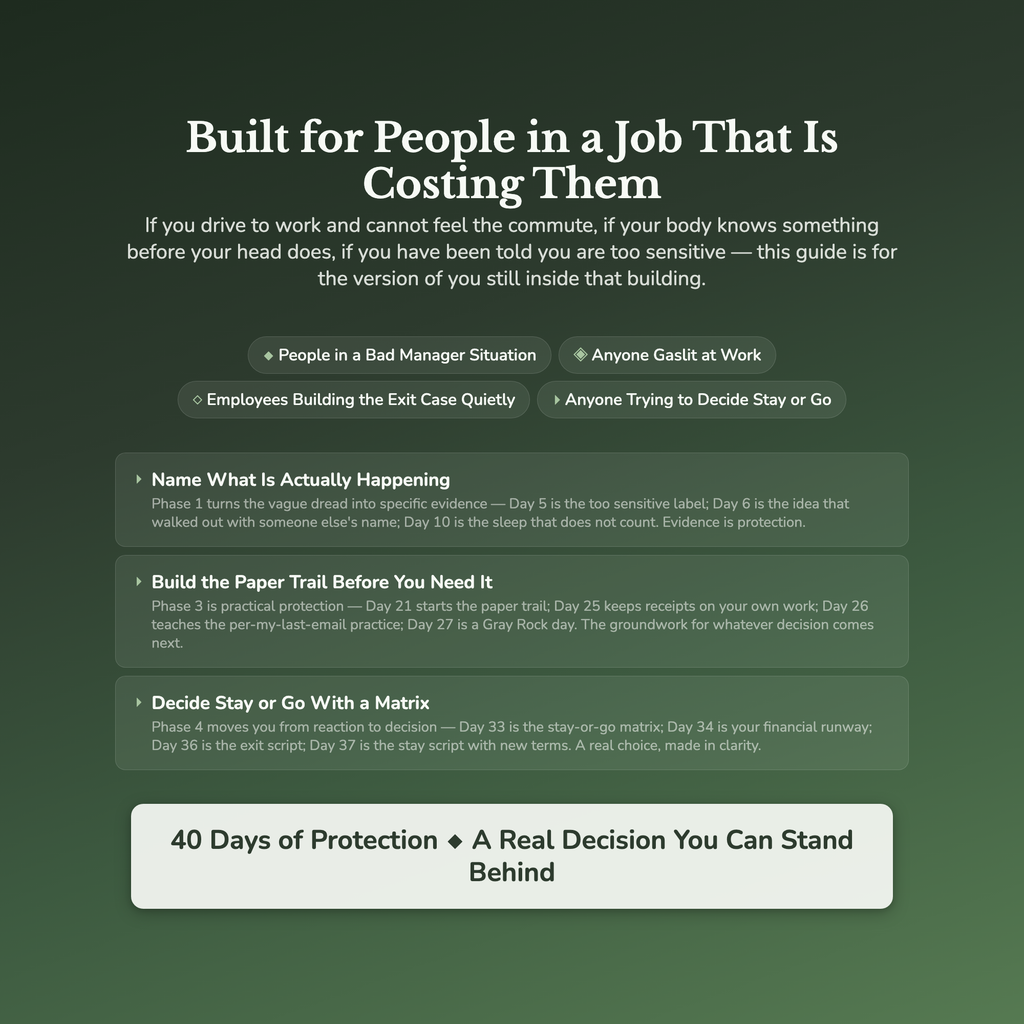 Workplace Boundaries Workbook & 40-Day Guide — who this workbook is for