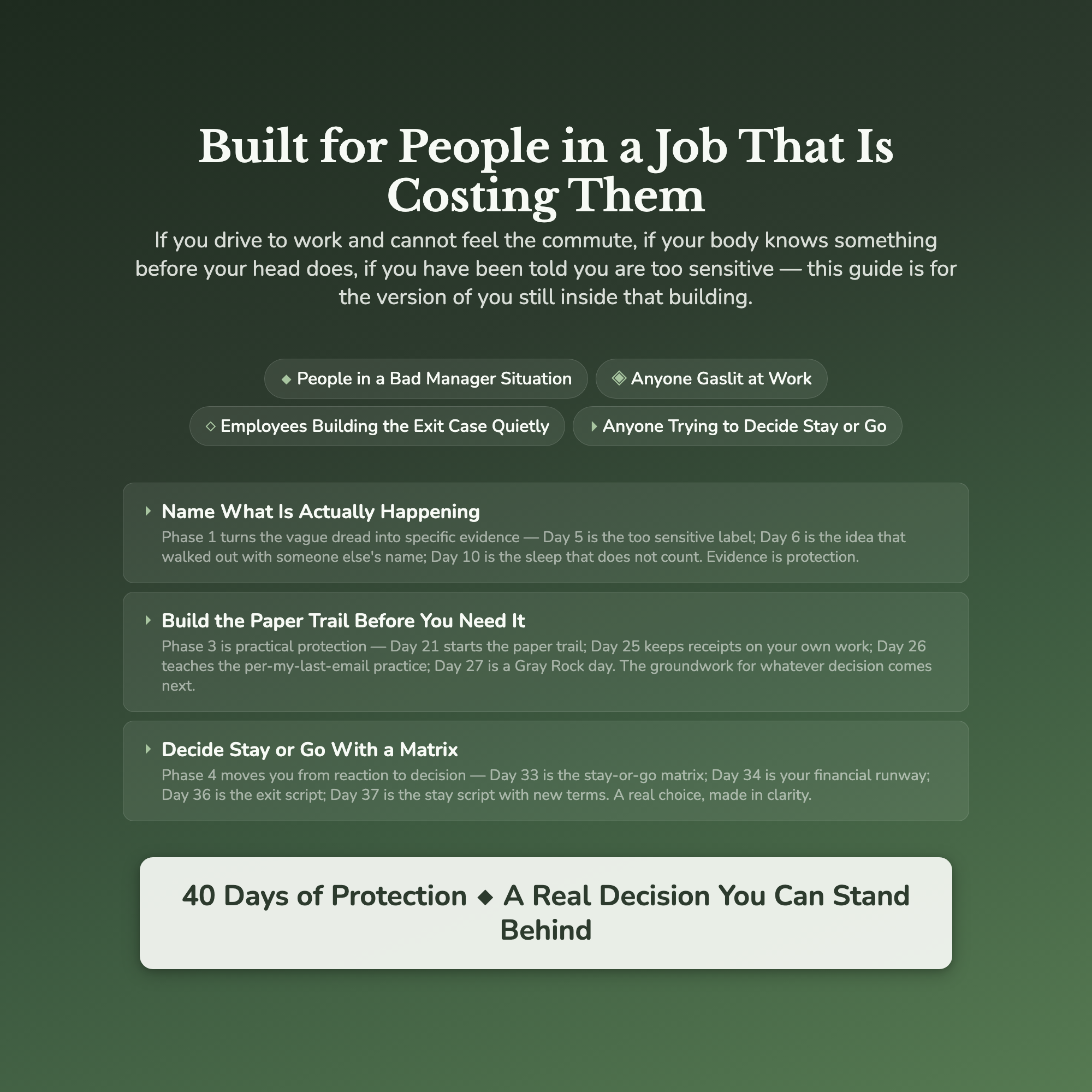 Workplace Boundaries Workbook & 40-Day Guide — who this workbook is for