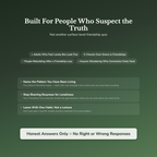 Friendship Health Profile — who this workbook is for