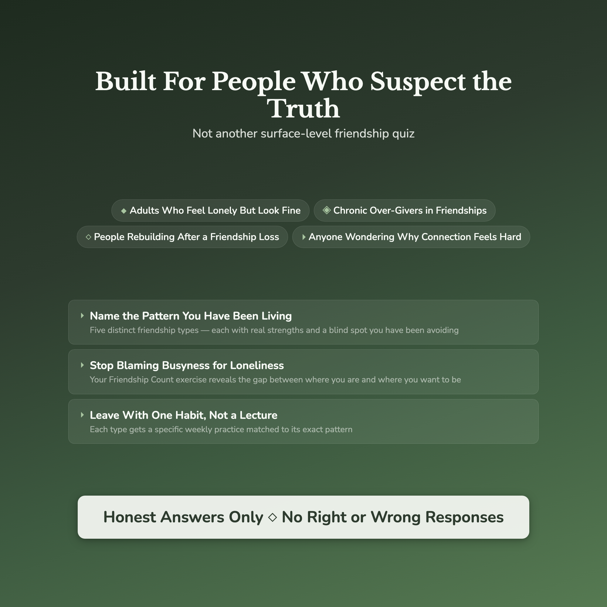 Friendship Health Profile — who this workbook is for