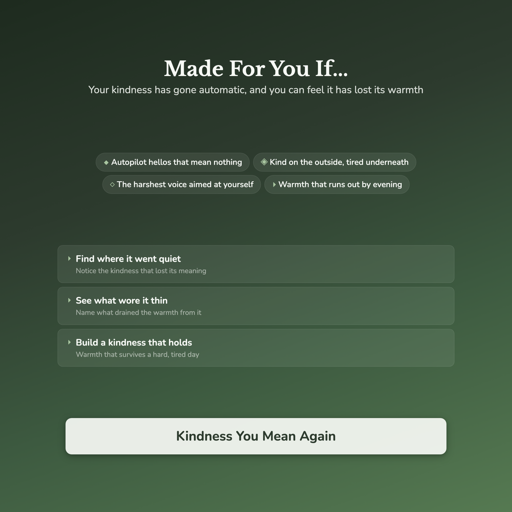 Kindness Workbook & 40-Day Journal – When Warmth Goes Quiet – Interactive Digital Guide