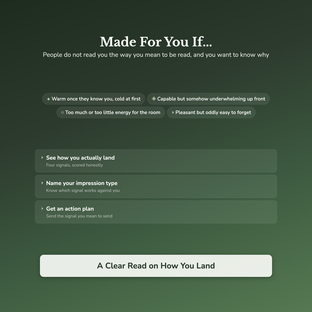 First Impression Quiz & Workbook – How Do You Come Across? – Interactive Self-Assessment