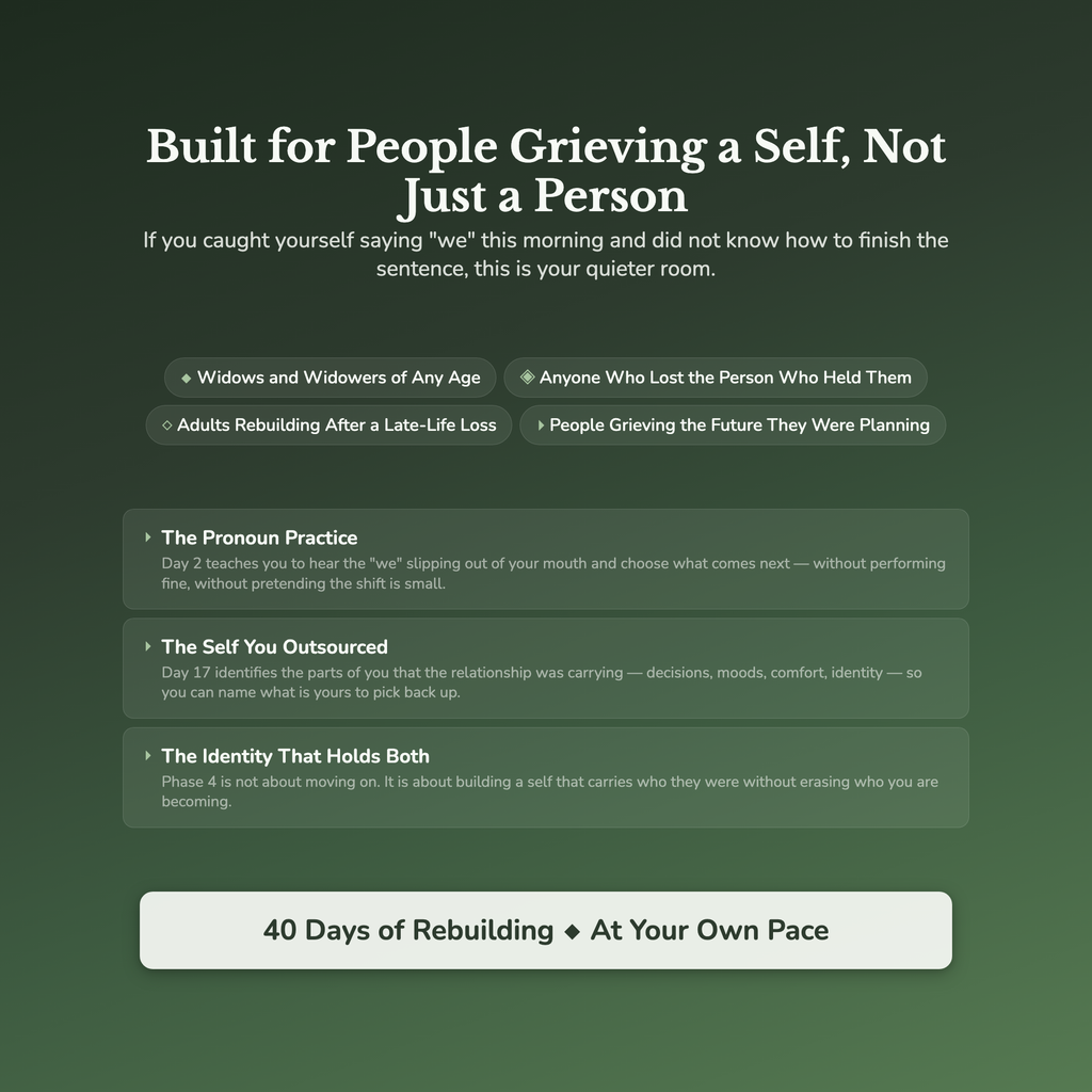 Identity After Loss Workbook & 40-Day Guide — who this workbook is for