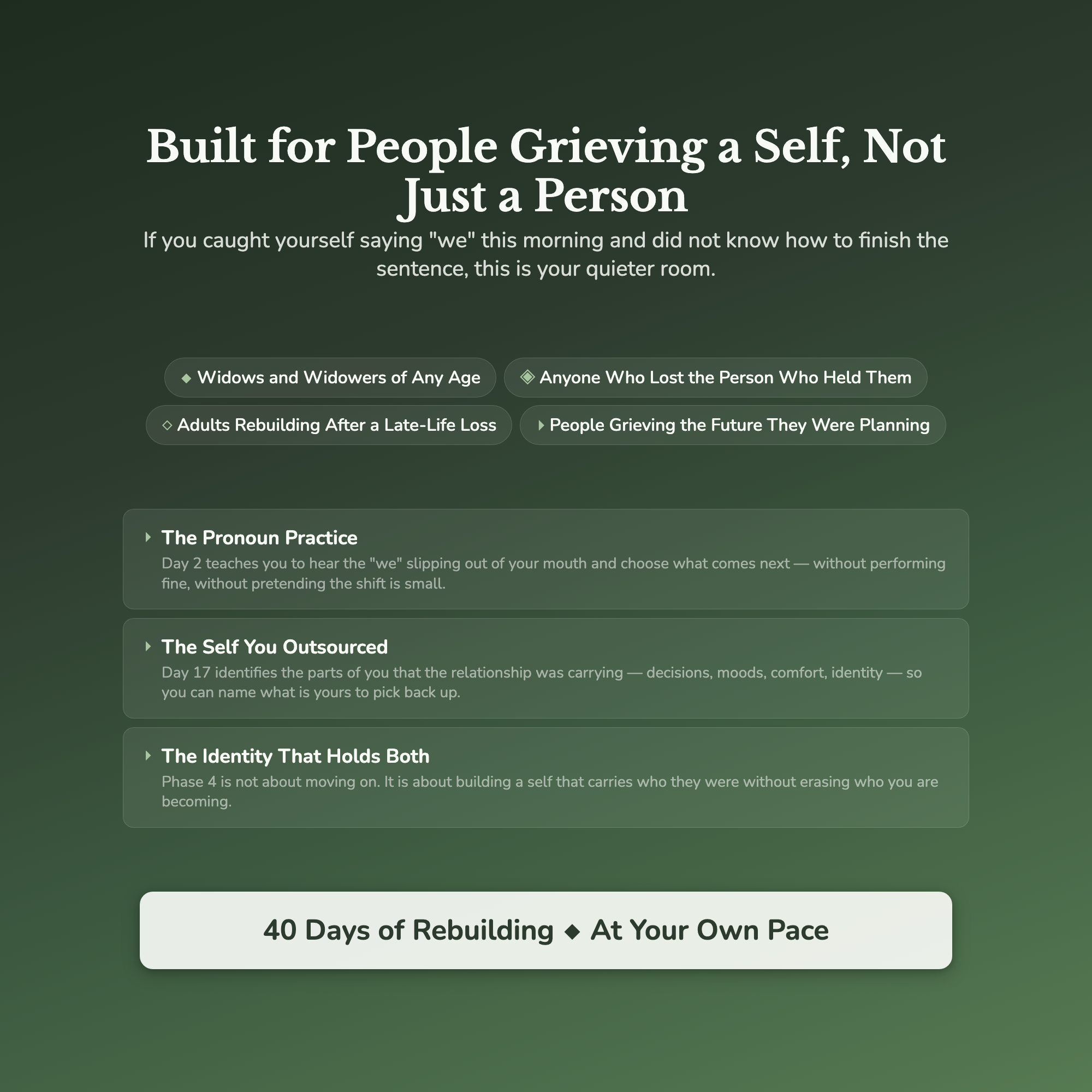 Identity After Loss Workbook & 40-Day Guide — who this workbook is for