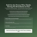 Boundary Building Profile — who this workbook is for