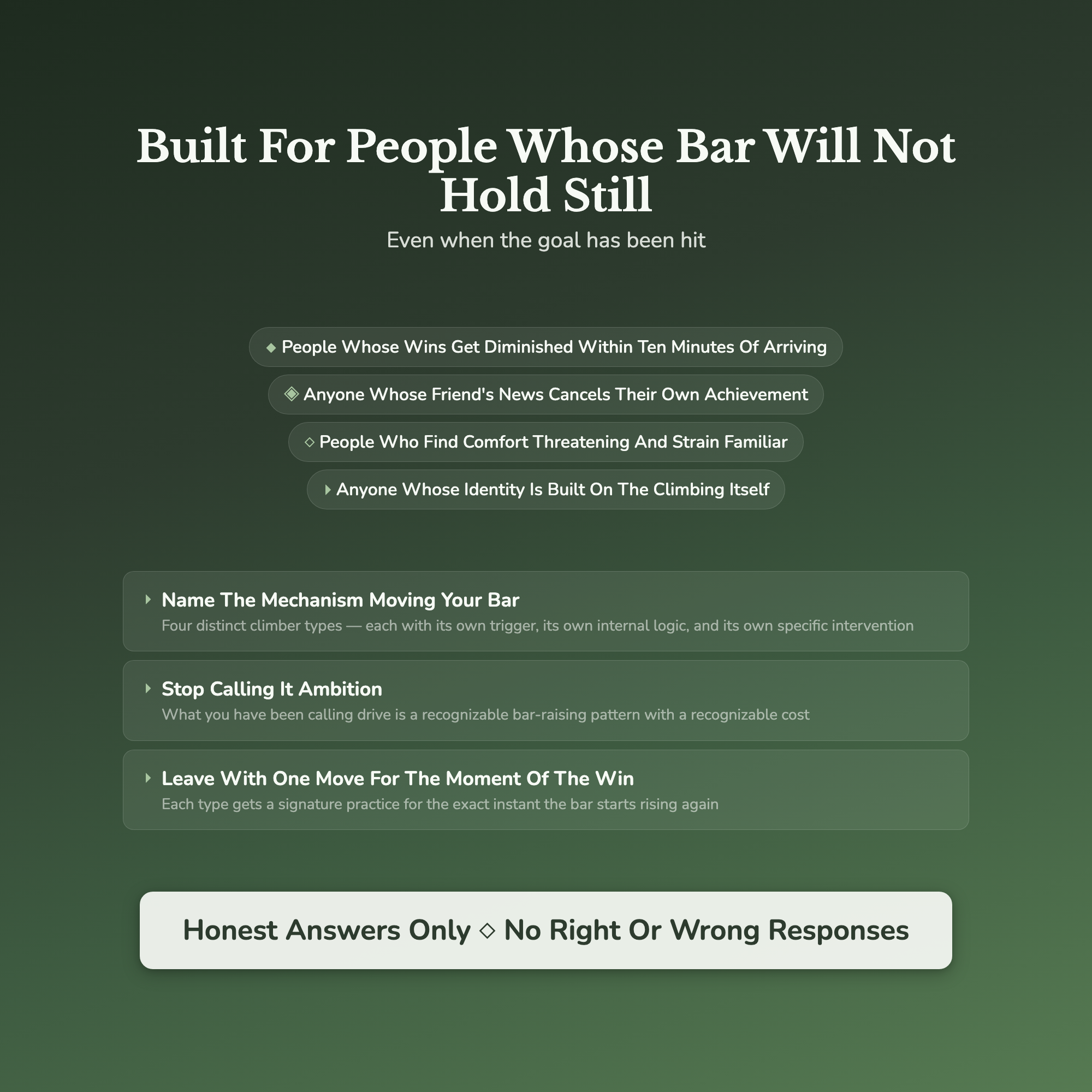 Never Enough Quiz — who this workbook is for
