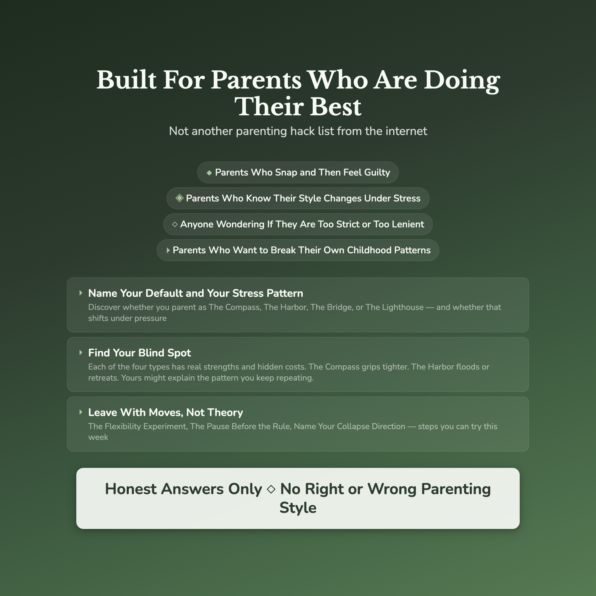 Parenting Style Profile — who this workbook is for