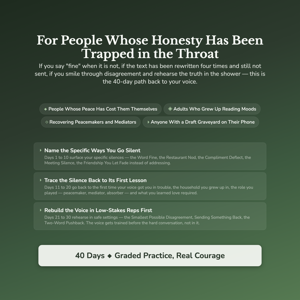 Conflict Avoidance Workbook & 40-Day Guide — who this workbook is for