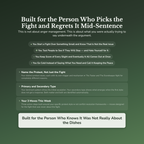 Conflict Starting Profile — who this workbook is for