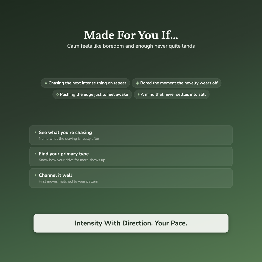 Sensation Seeking Quiz & Workbook – Calm Feels Like Boredom – Interactive Self-Assessment