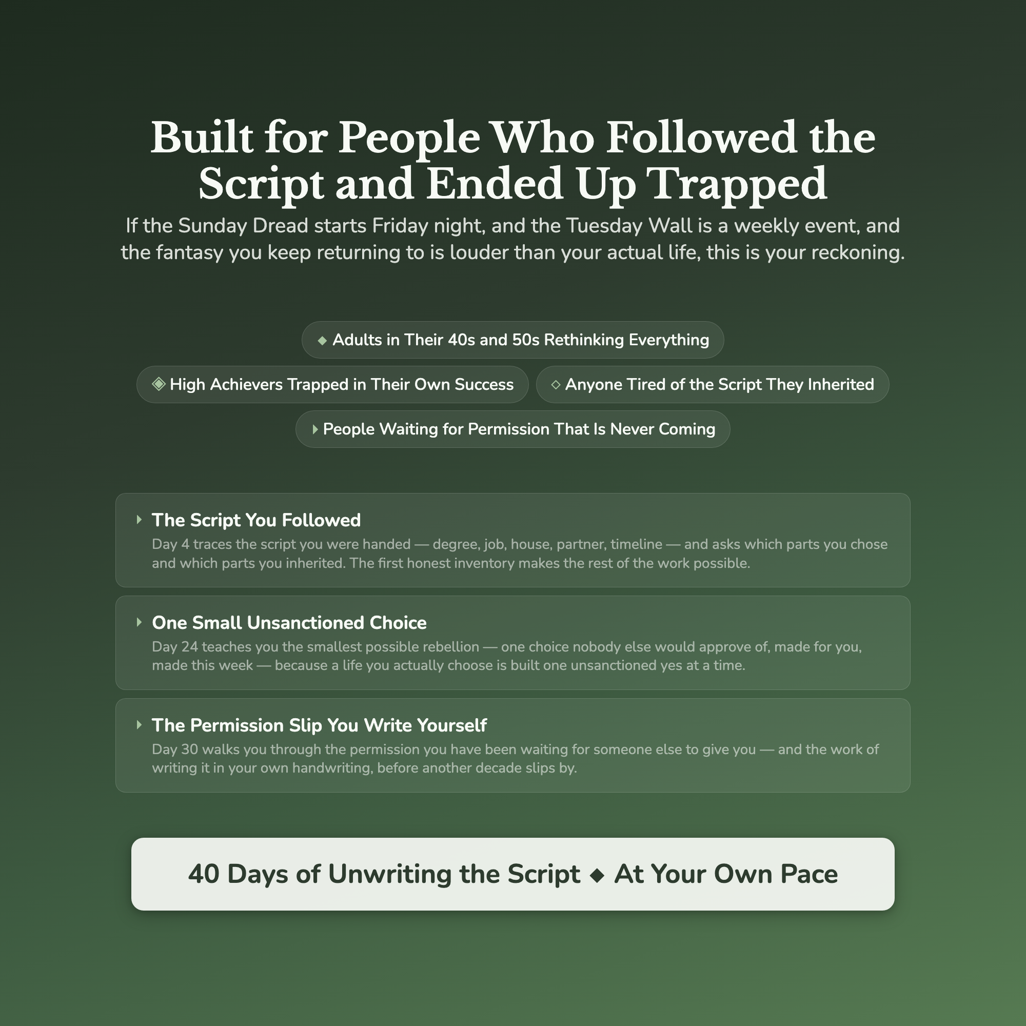 Midlife Crisis Workbook & 40-Day Guide — who this workbook is for