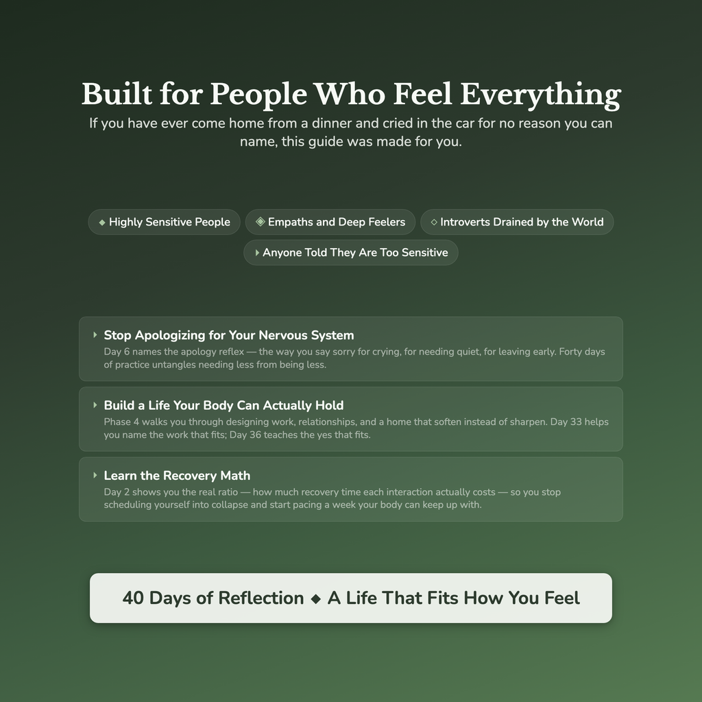 Highly Sensitive Workbook & 40-Day Guide — who this workbook is for