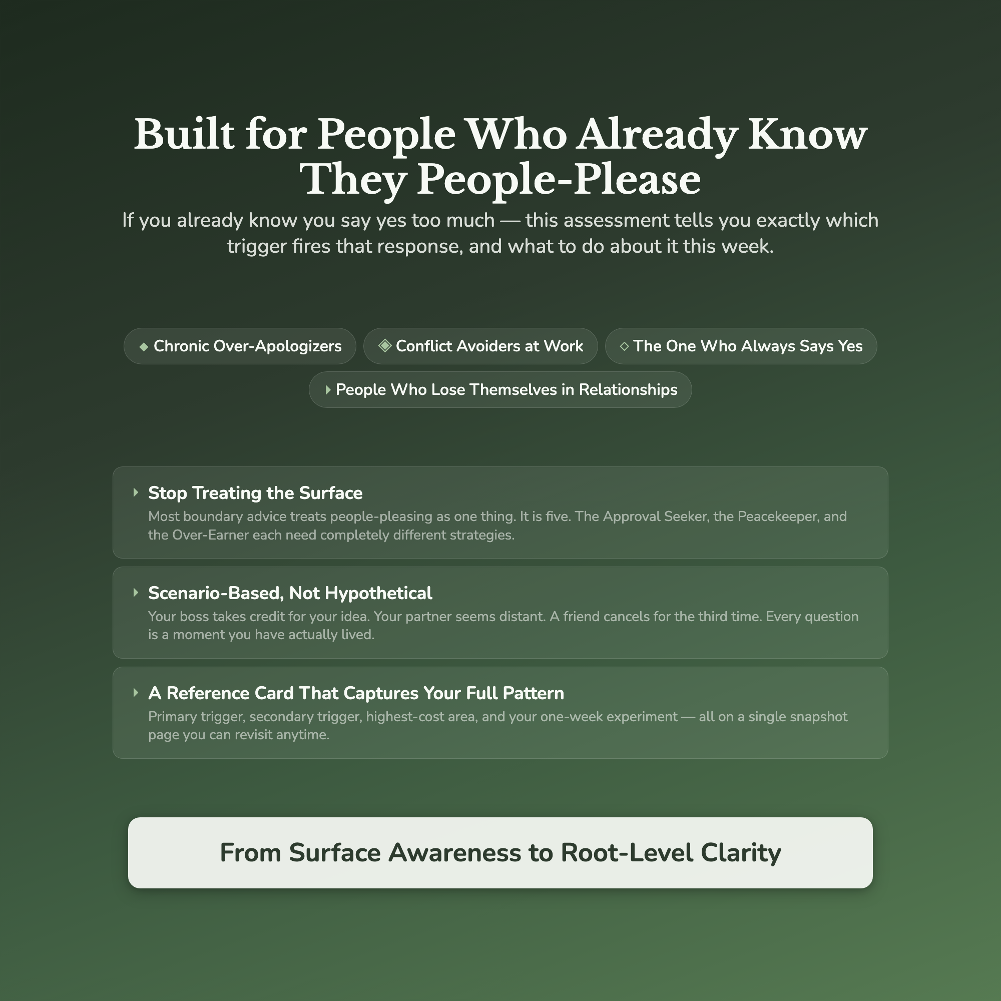 People Pleasing Profile — who this workbook is for