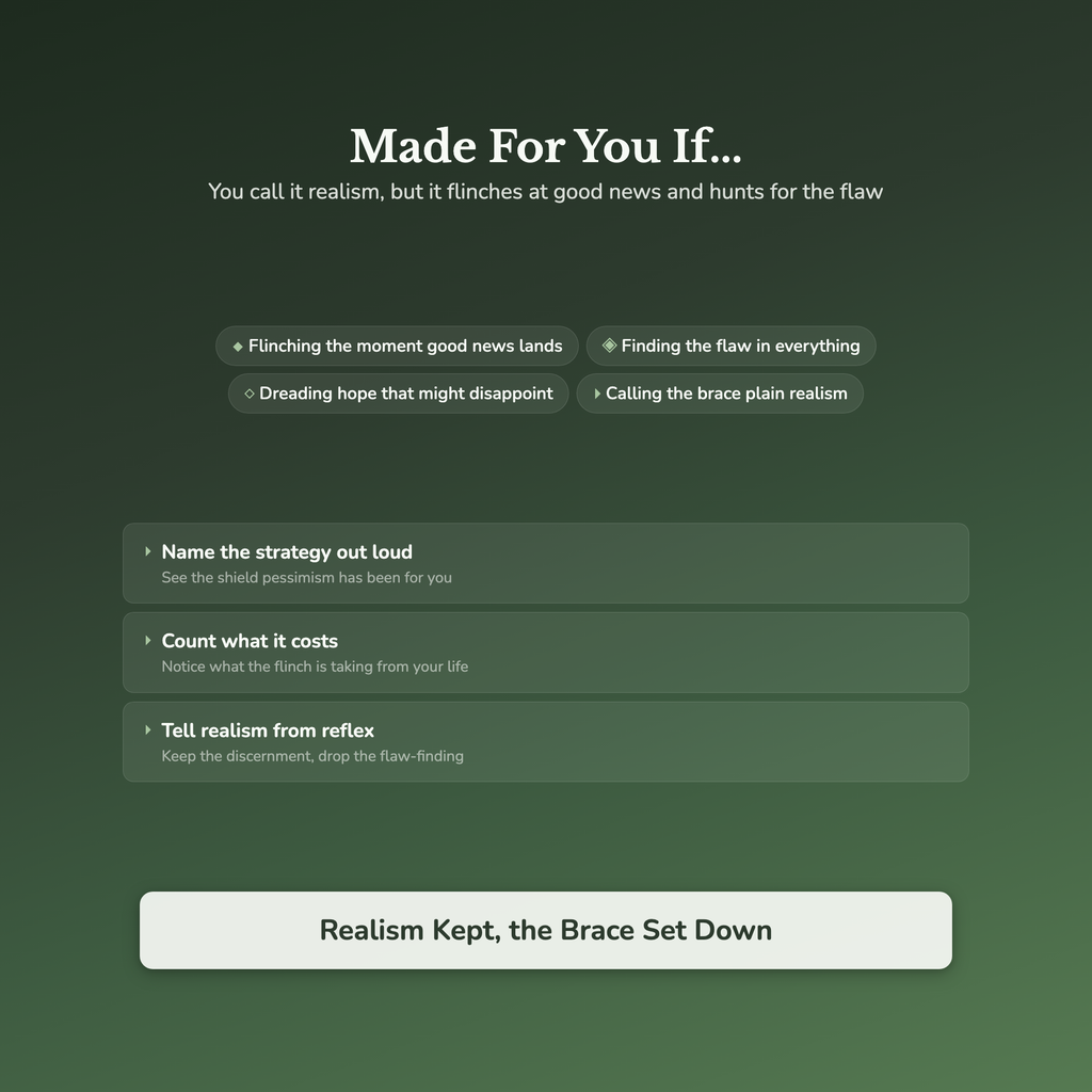 Pessimism Workbook & 40-Day Journal – Unlearn the Flinch – Interactive Digital Guide