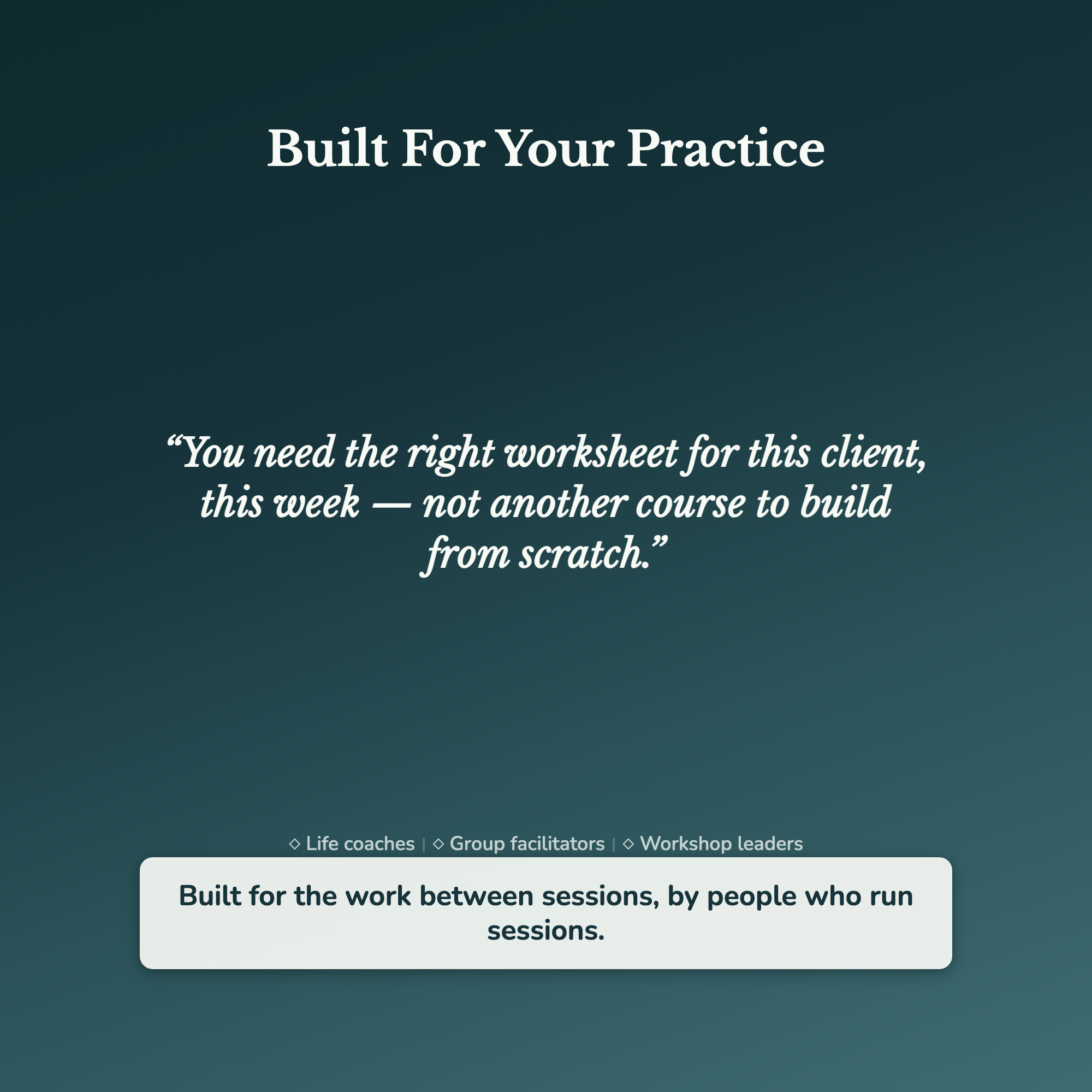 Life Coach Worksheets – 1000+ Interactive Client Tools, Auto-Scoring – Commercial License