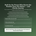 Number Obsession Profile — who this workbook is for