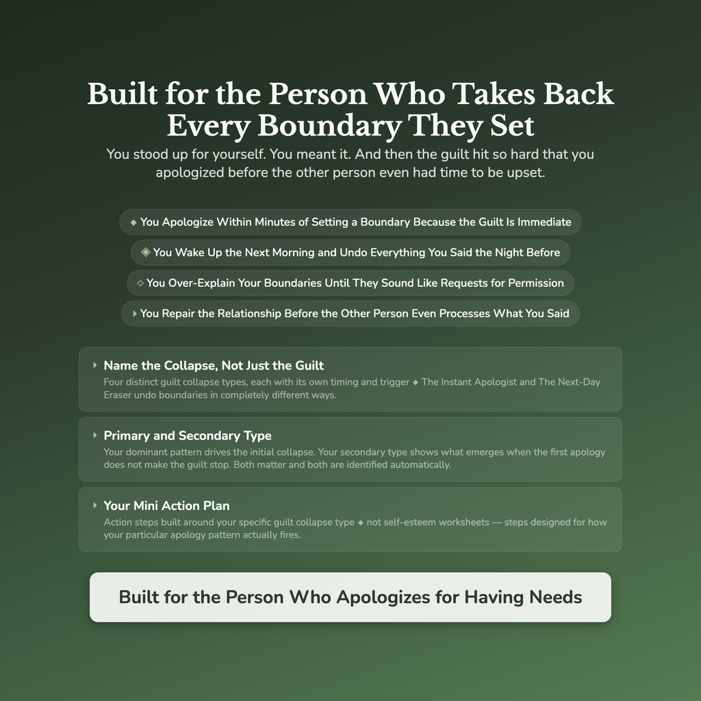 Why You Apologize Profile — who this workbook is for