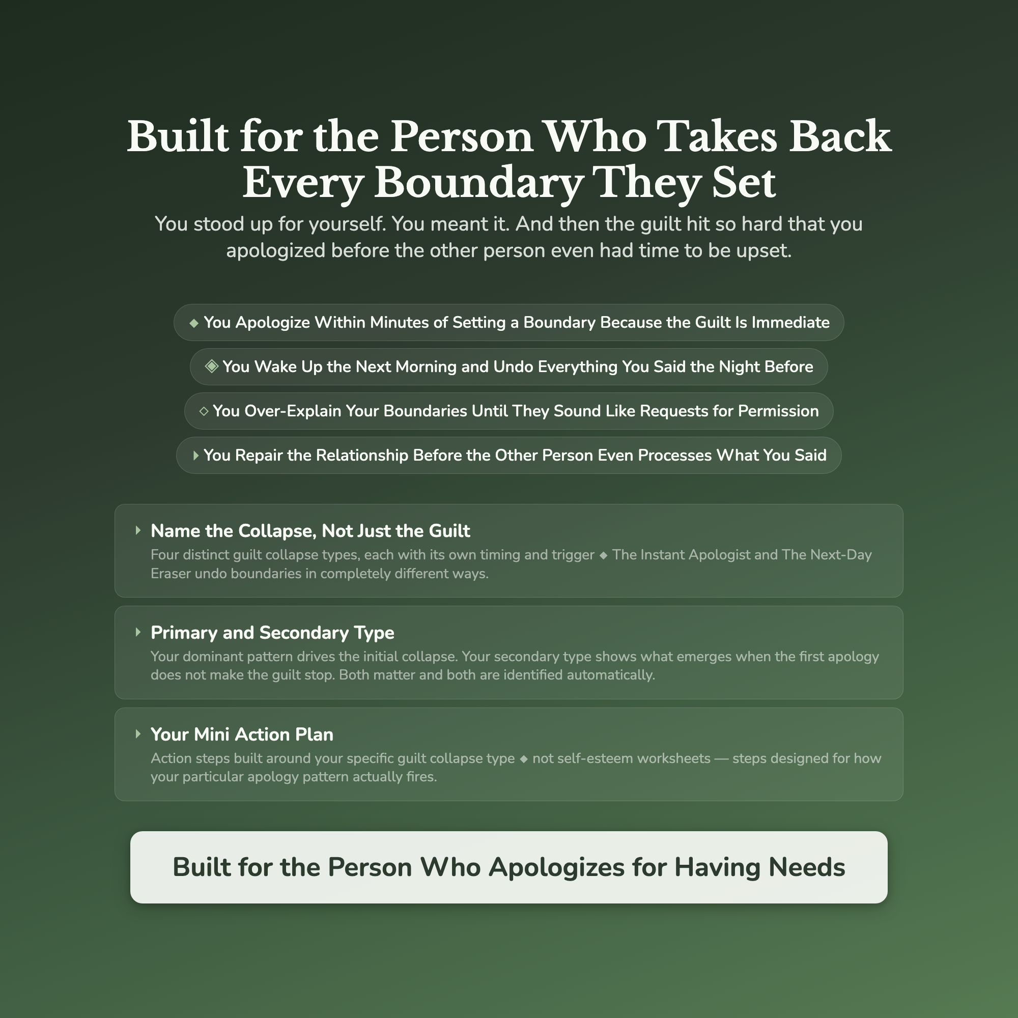 Why You Apologize Profile — who this workbook is for