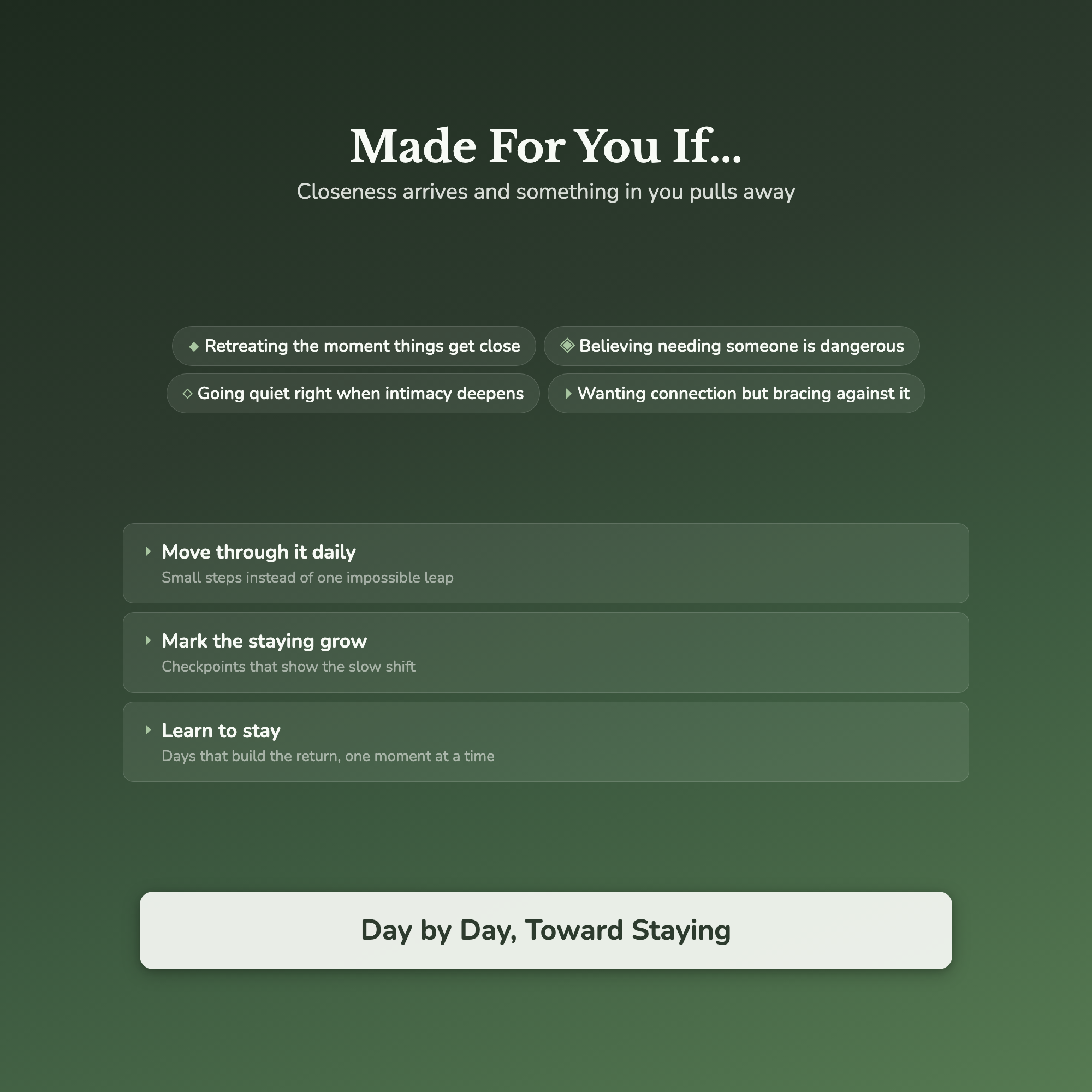 Avoidant Attachment Workbook & 40-Day Journal – Stay Close – Interactive Digital Guide