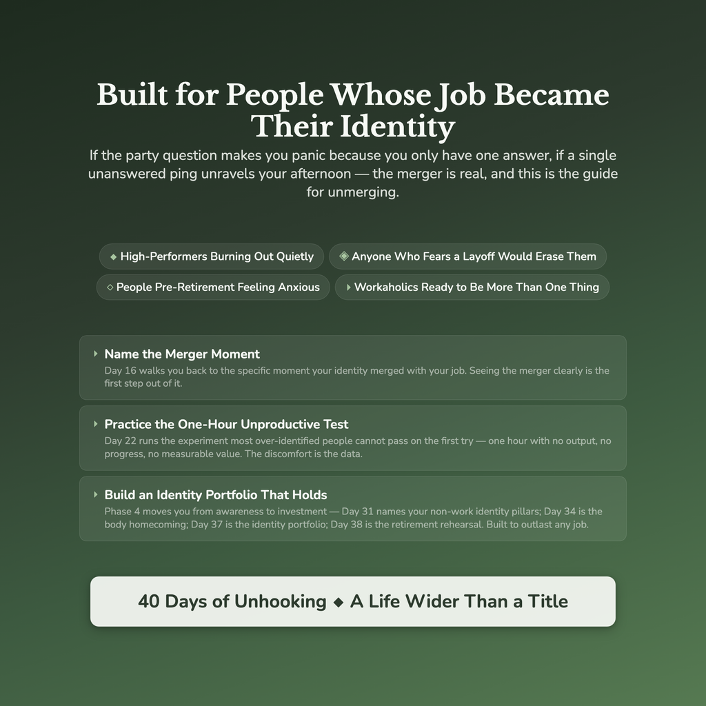 Work Identity Workbook & 40-Day Guide — who this workbook is for