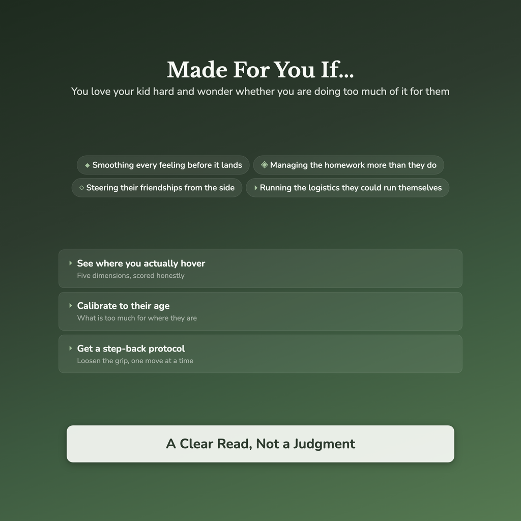 Parenting Quiz & Workbook – Are You Hovering Too Much? – Interactive Self-Assessment