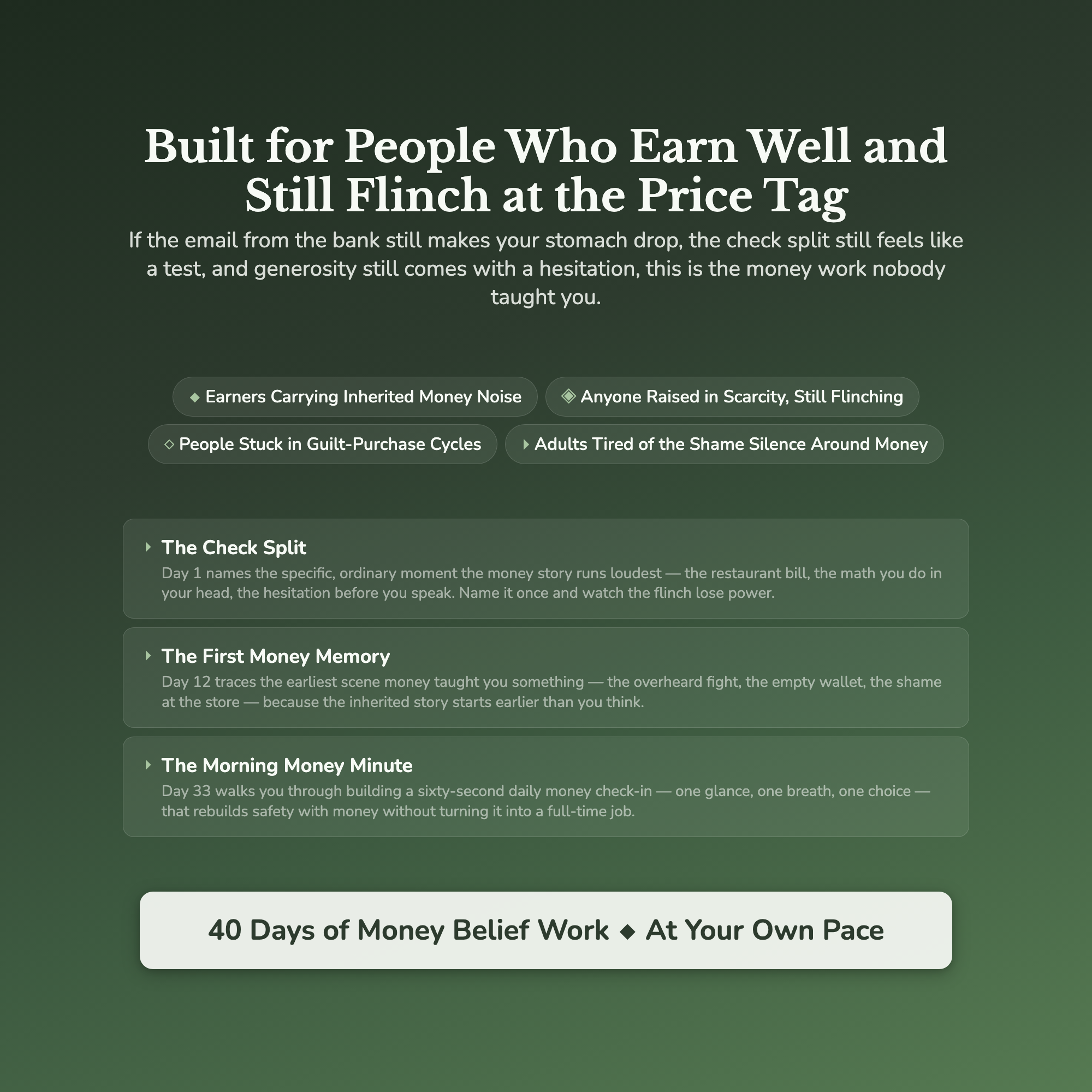 Money Mindset Workbook & 40-Day Guide — who this workbook is for