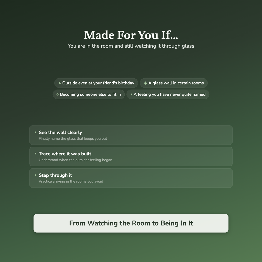 Outsider Workbook & 40-Day Journal – Crossing the Glass Wall – Interactive Digital Guide