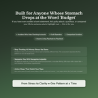 Financial Stress Profile — who this workbook is for