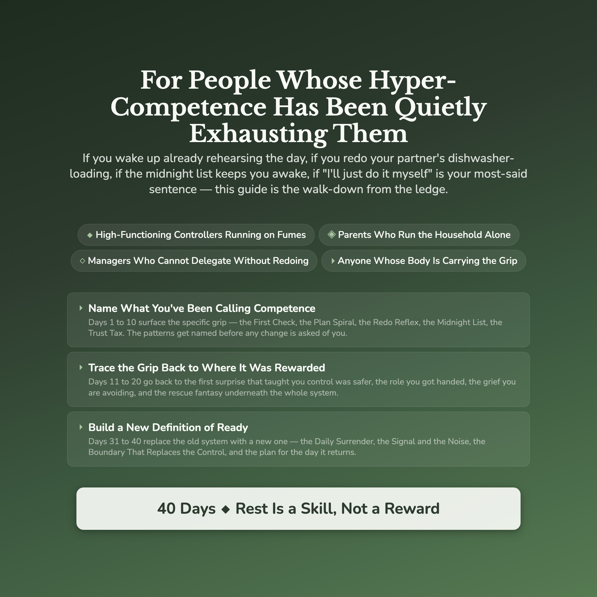 Control Freak Workbook & 40-Day Guide — who this workbook is for
