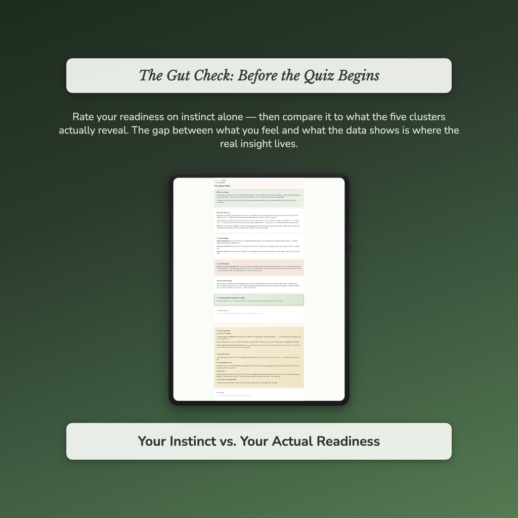 Career Change Readiness Profile — sample interactive page