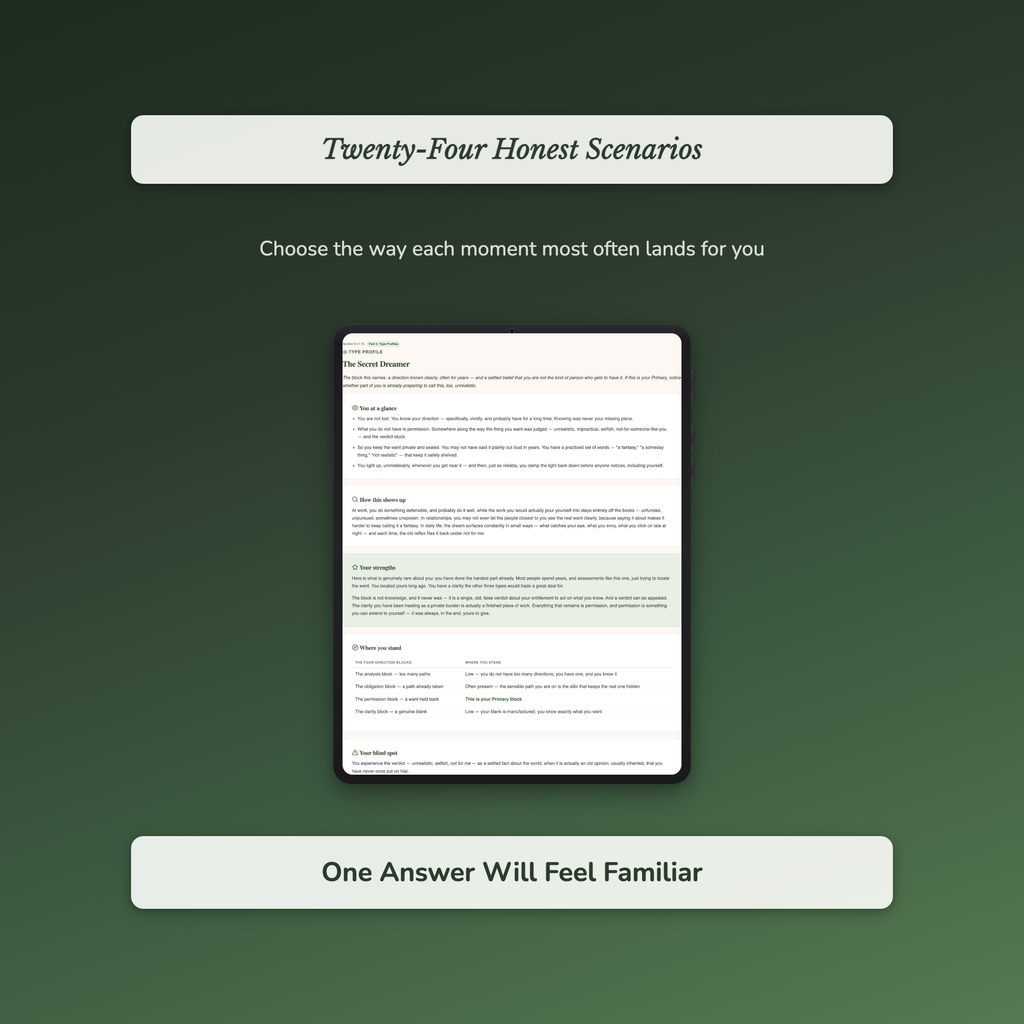 Life Direction Quiz & Workbook – Can't Figure Out My Path – Interactive Self-Assessment