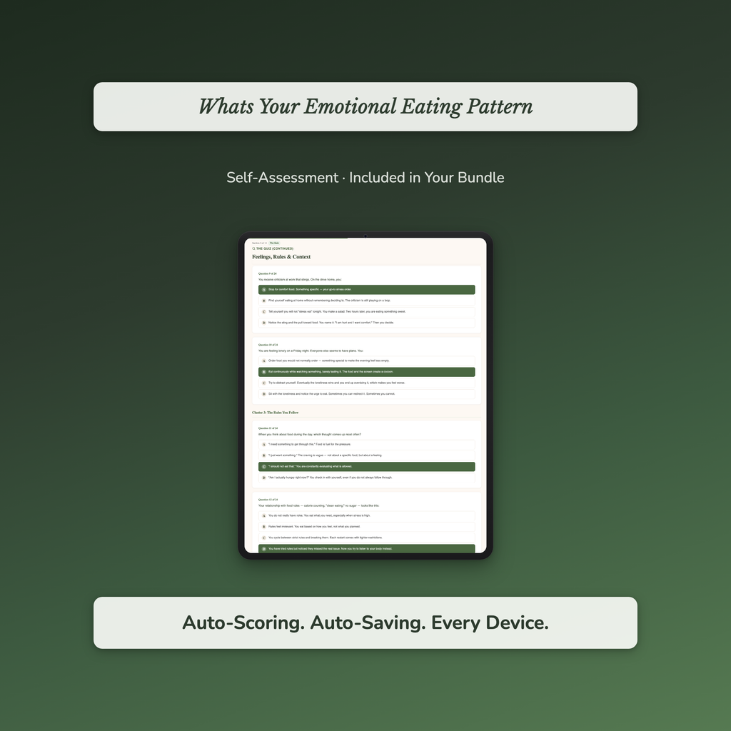 Emotional Eating Bundle – Body Image Mirror Work 8 Tools – Interactive Digital Bundle