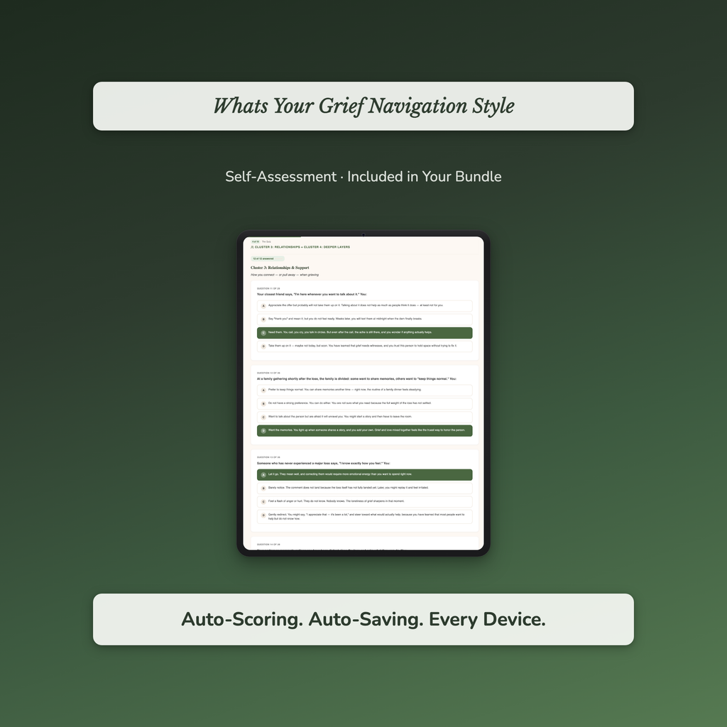 Grief Journal & Guide Bundle – Loss, Divorce & Letting Go – Interactive Digital Bundle
