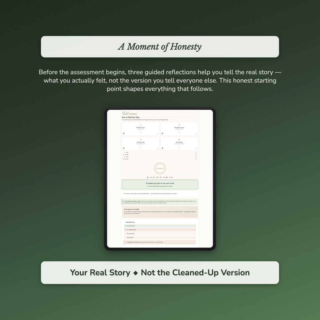Grief Navigation Profile — sample interactive page