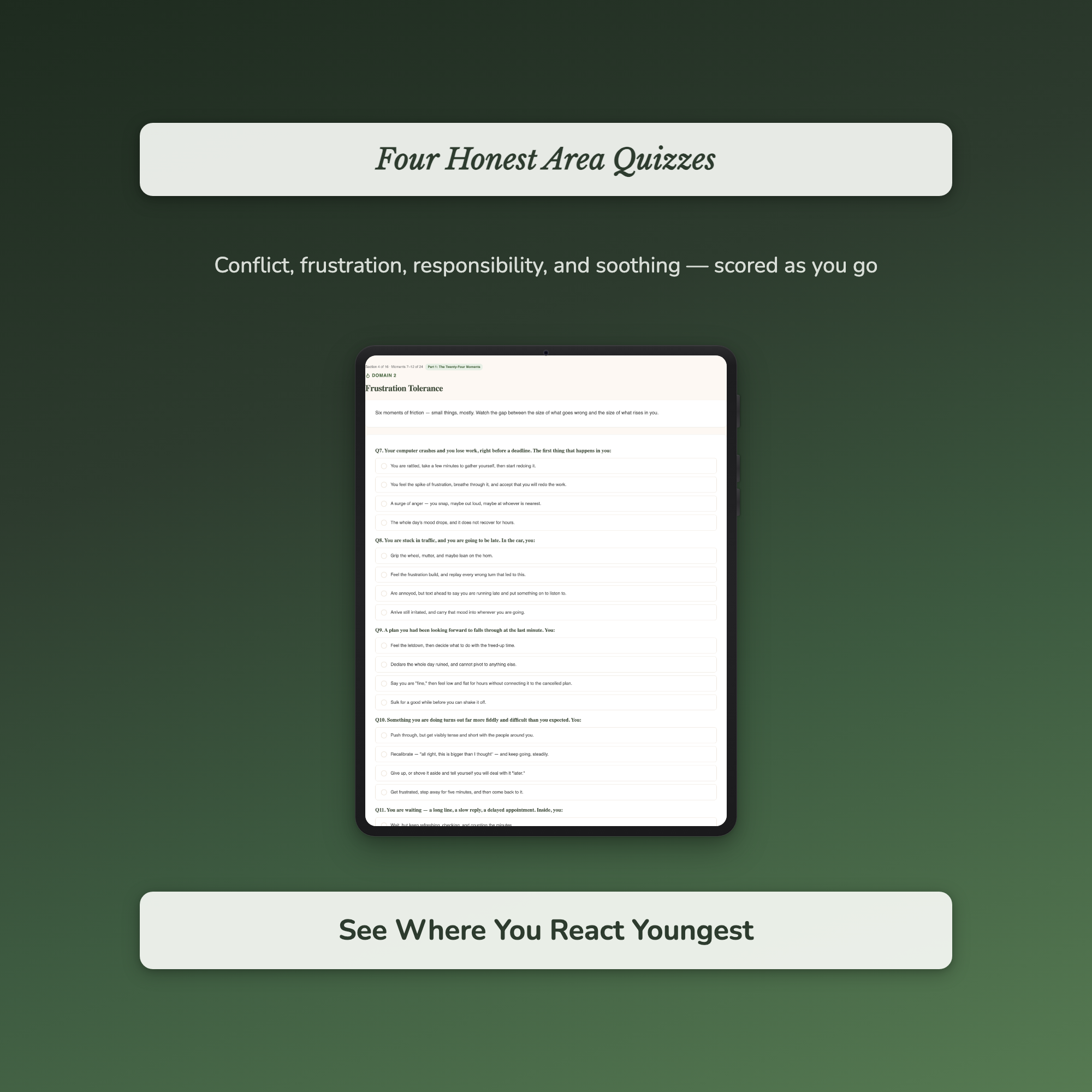 Emotional Age Quiz & Workbook – Why Part of You Reacts Young – Interactive Self-Assessment