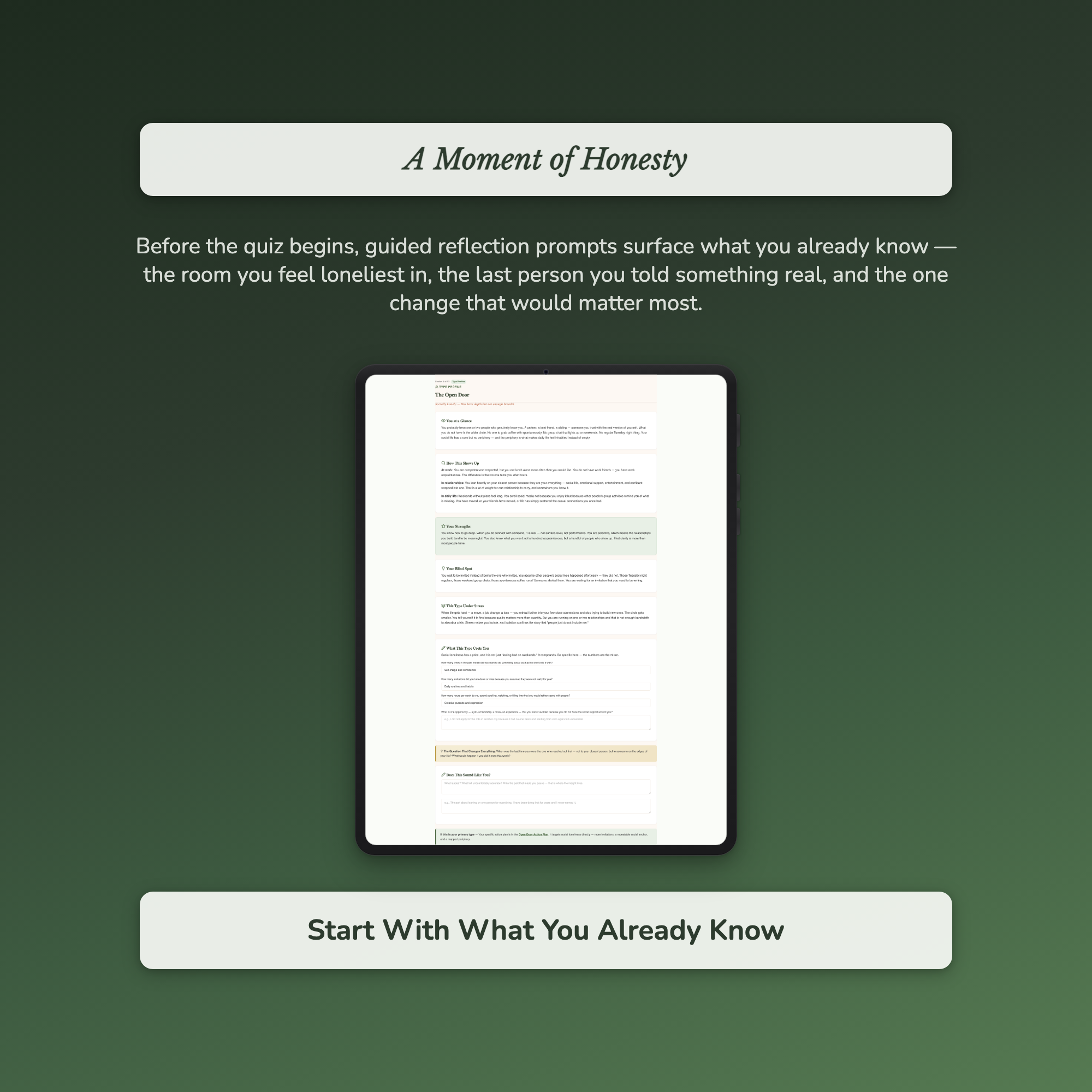 Loneliness Type Profile — sample interactive page
